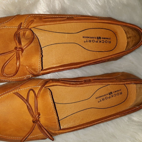 Rockport Honey Brown Dynamic Suspension Leather Shoes SZ 5M - Picture 2 of 6